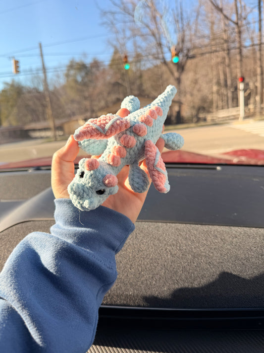 Handmade crochet Dragon | Mini Cotton Candy Dragon