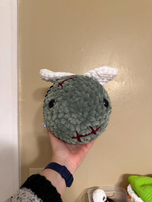 Handmade Crochet Zombie Bee Plushie: Soft Stress Relief Toy, Squishy Companion, Unique Gift