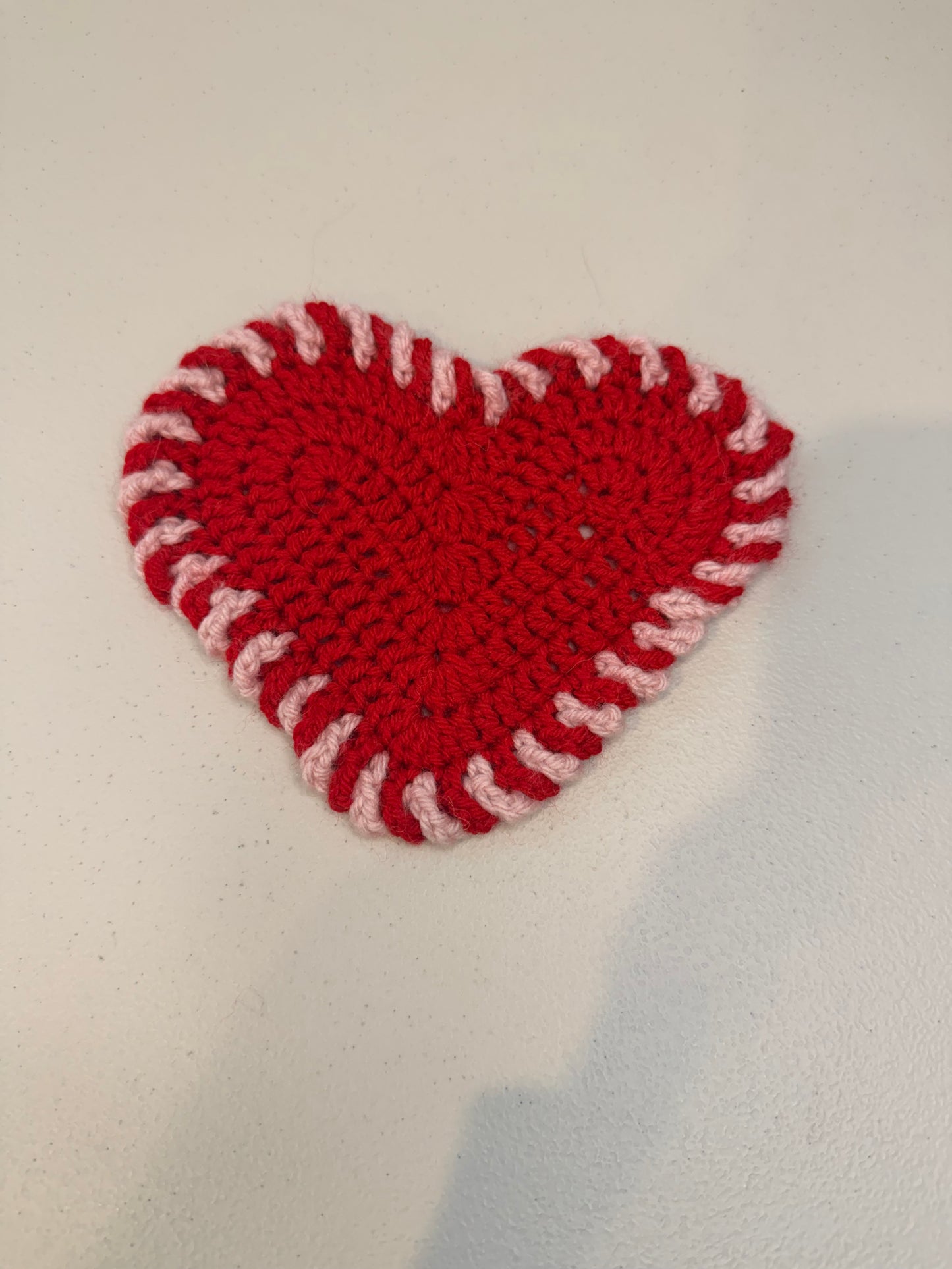 Valentine Crochet Heart Coasters- Set of 2 Coasters