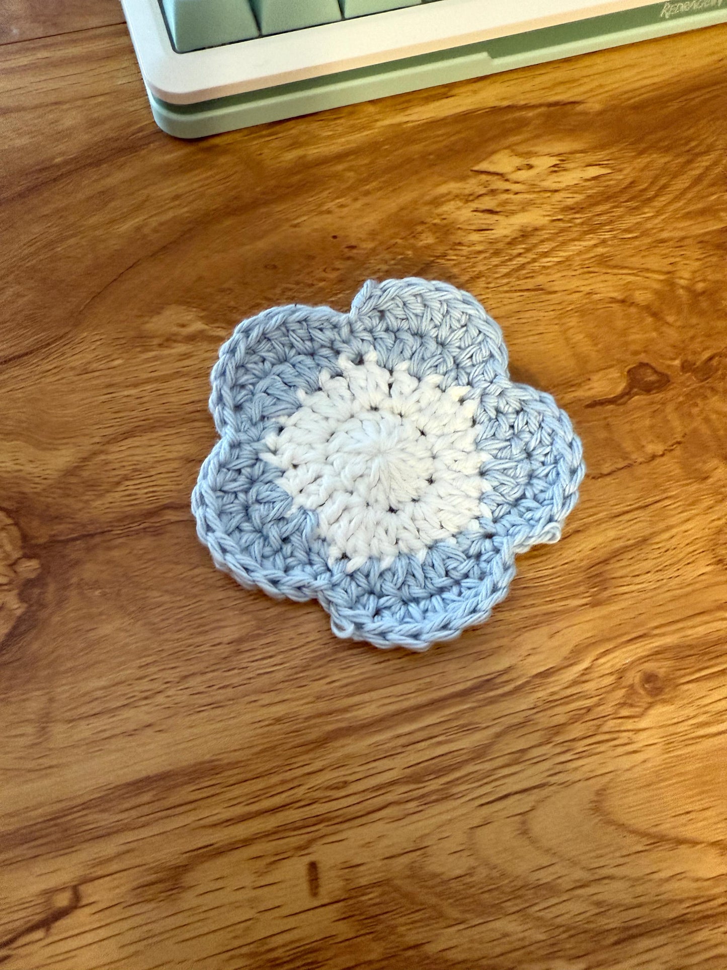 Adorable Crochet Flower Coasters- Handmade Gift Set of 3 Coasters