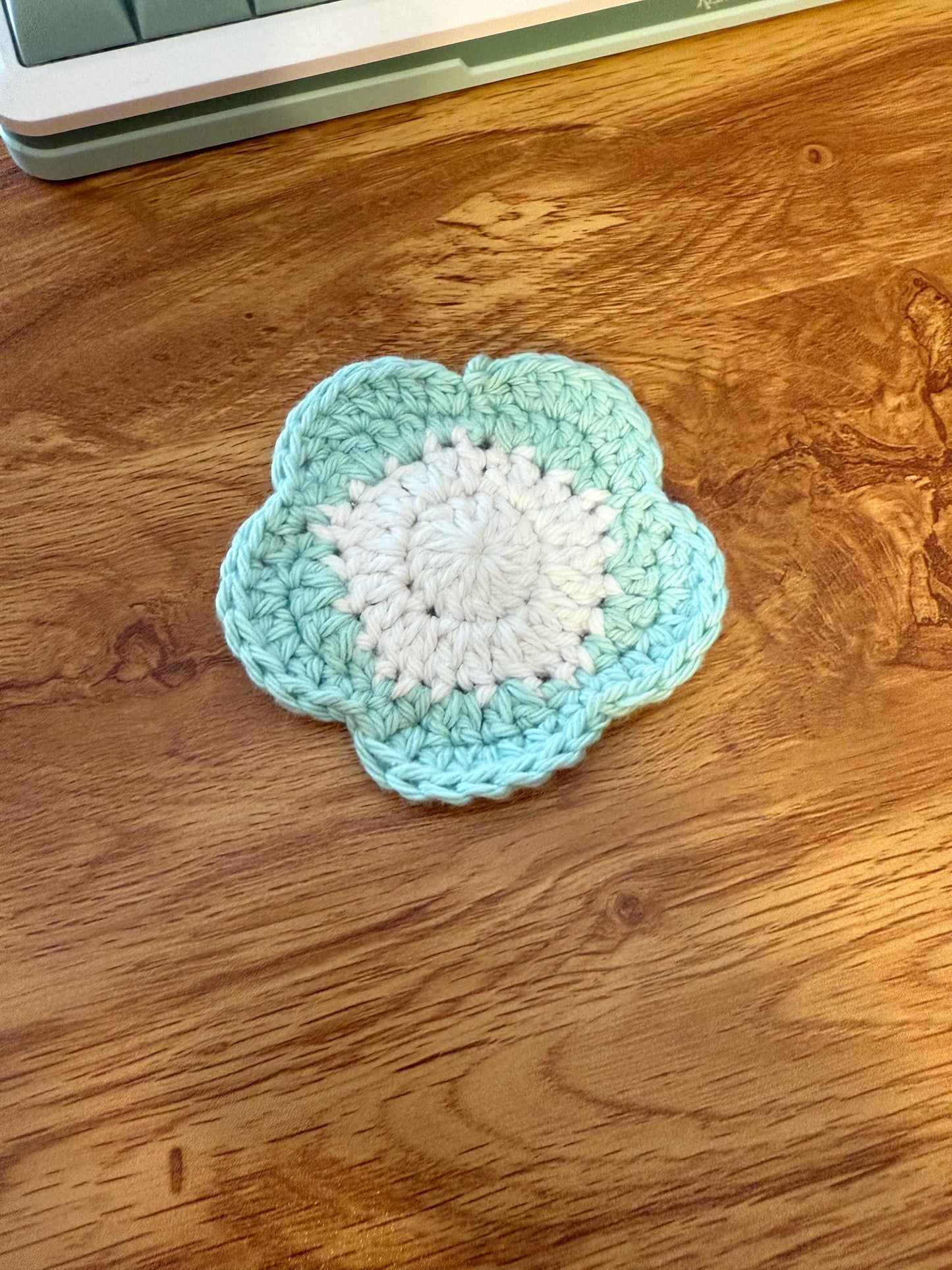 Adorable Crochet Flower Coasters- Handmade Gift Set of 3 Coasters